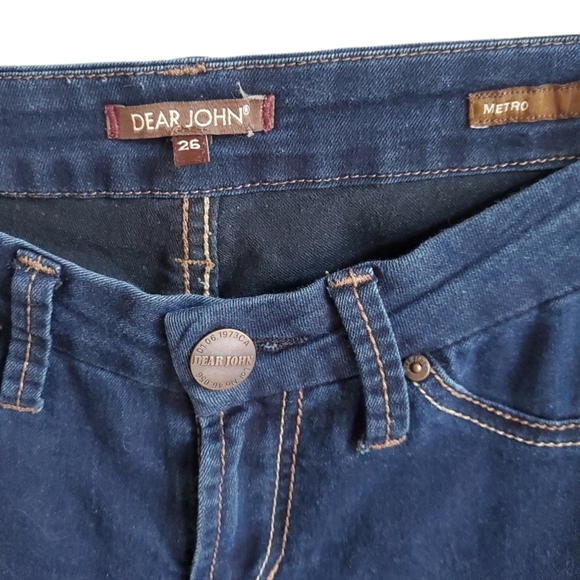 Dear John Metro Zodiac Dark Wash Skinny Jean Jeggings | Size: 26 - Picture 3 of 6